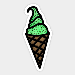 Mint Chocolate Chip Ice Cream Sticker